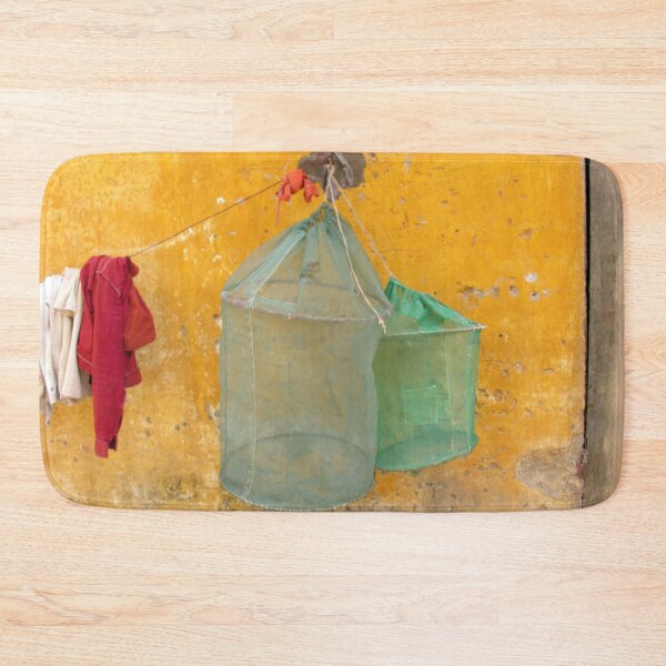 Item preview, Fishing Nets Hanging Laundry Yellow Wall designed and sold by worldways.
