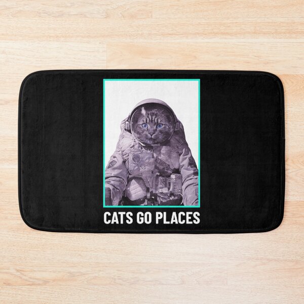 Item preview, Cats Go Places Text With Astronaut Cat designed and sold by Easy Breezy.