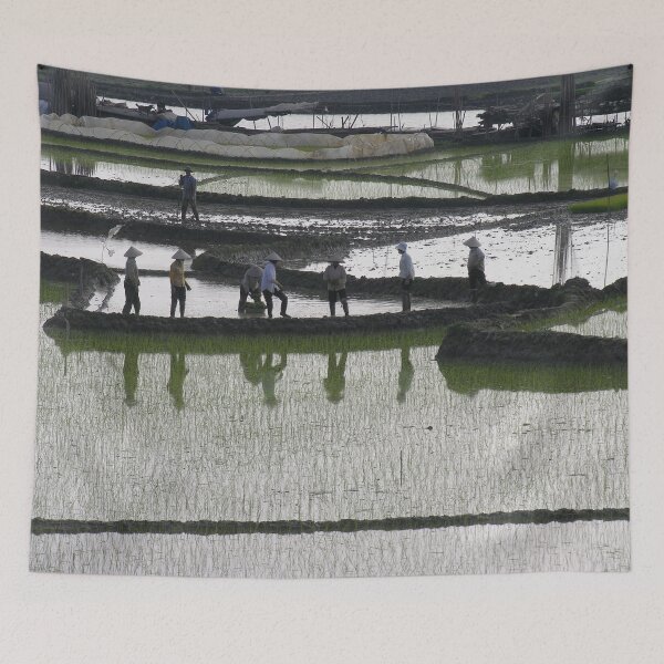 Item preview, Farmers Working Rice Fields, Rural Landscape, Vietnam designed and sold by worldways.