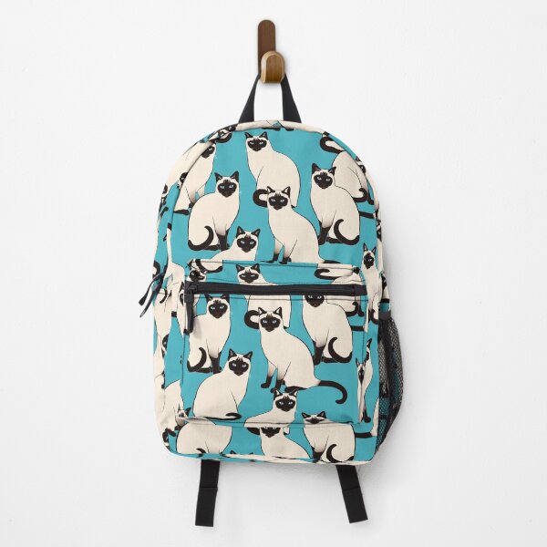 Item preview, Siamese Cats dense on turquoise designed and sold by nadyanadya.