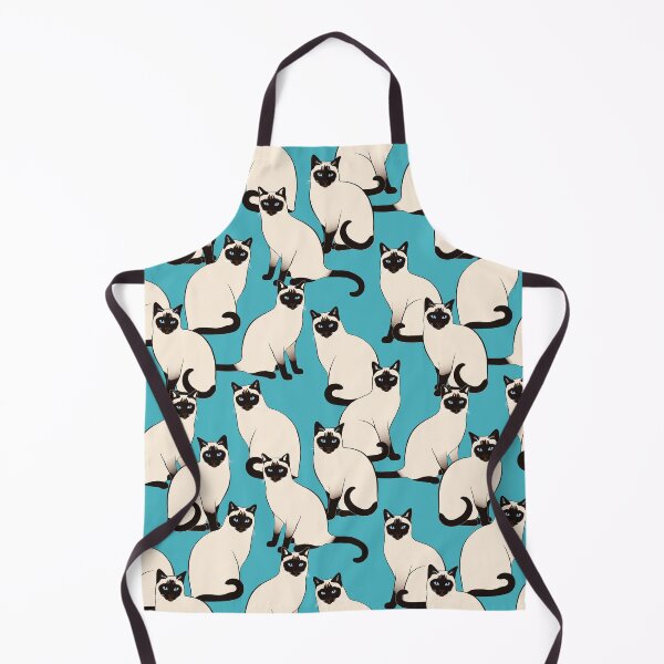 Item preview, Siamese Cats dense on turquoise designed and sold by nadyanadya.