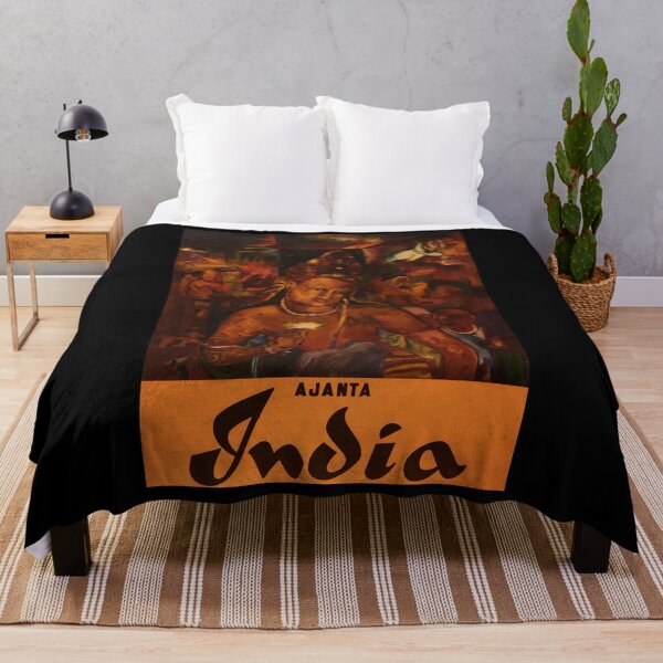 Item preview, India Ajanta vintage travel poster designed and sold by stickart-marek.
