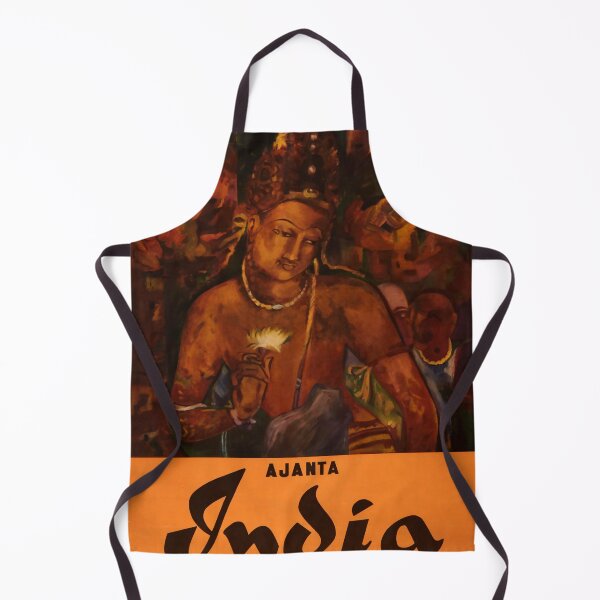 Item preview, India Ajanta vintage travel poster designed and sold by stickart-marek.