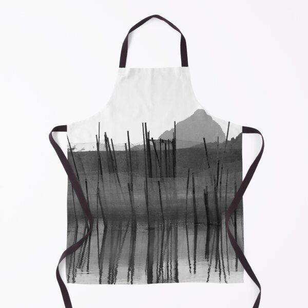 Item preview, Fishing Nets River Vietnam black and white photography designed and sold by worldways.