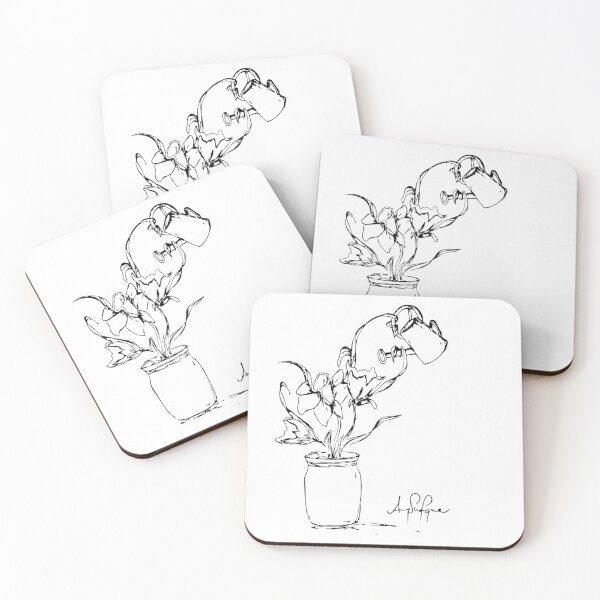 Self-Love Flower Coasters (Set of 4)