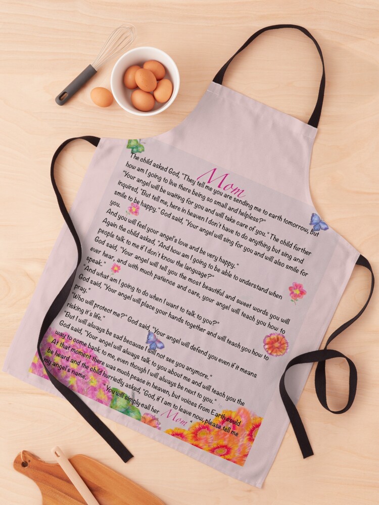 The best Mother's Day gifts, Mother's Day poem - You will simply call her  mom Beautiful poem about motherhood Apron for Sale by Artonmytee