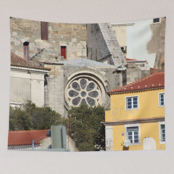 Item preview, Lisbon Cathedral Detail Rose Window, Romanesque Architecture, Portugal designed and sold by worldways.