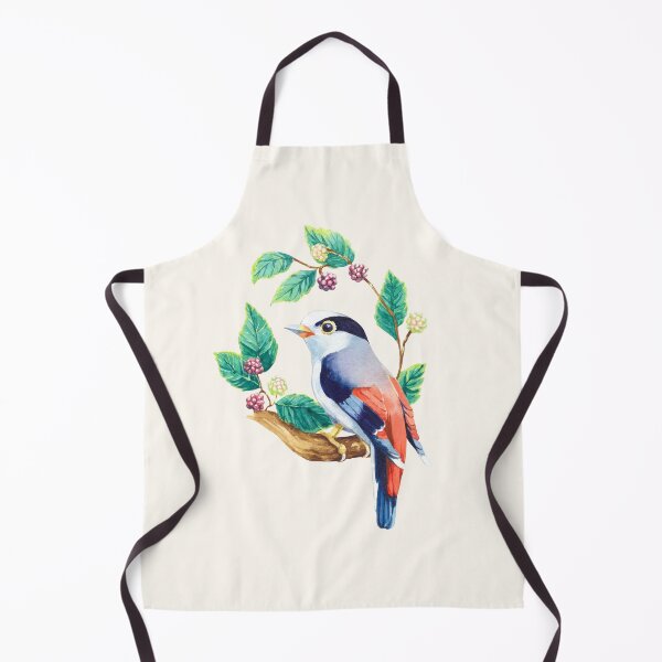 Item preview, Silver-Breasted Broadbill with Berries designed and sold by Kristie Millan.