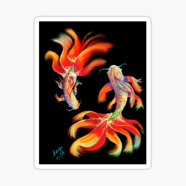 Mystical Koi Sticker