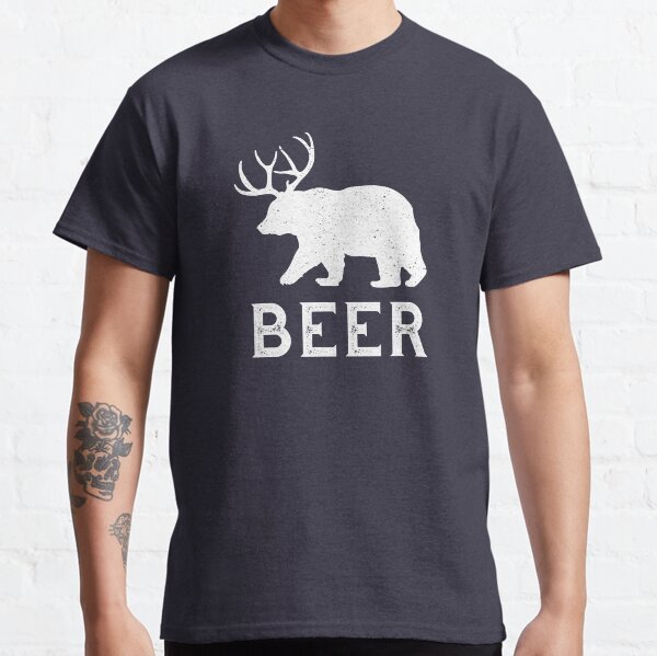 Beer Deer Bear Beer Lovers Funny Vintage Classic T-Shirt