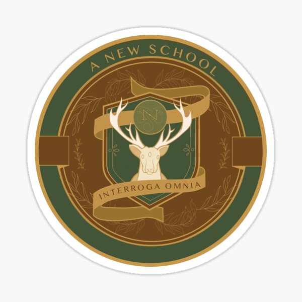 A New School Crest Sticker