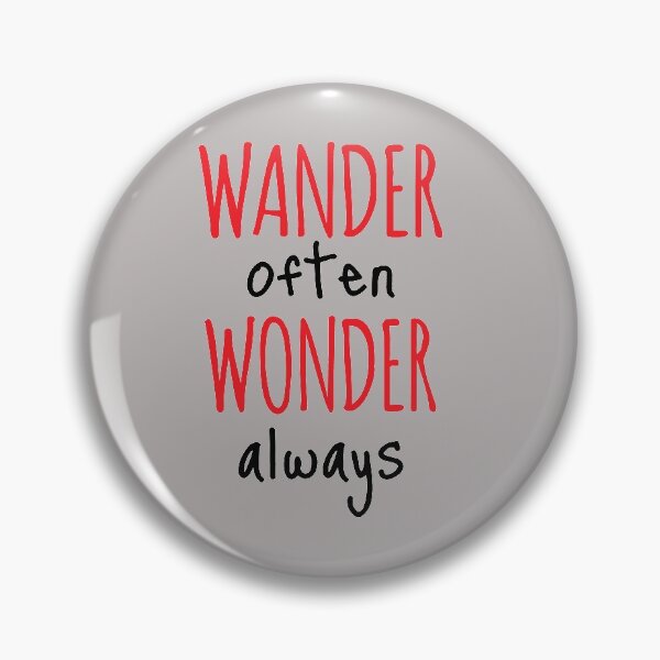 Item preview, Travel Quote Calligraphy Wander often wonder always designed and sold by worldways.