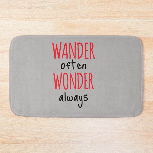 Item preview, Travel Quote Calligraphy Wander often wonder always designed and sold by worldways.