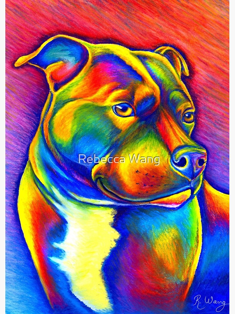 Psychedelic Rainbow Staffie by lioncrusher