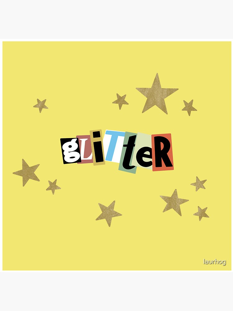 "Glitter by Zac Greer album cover doodle" Sticker for Sale by laurhog Redbubble