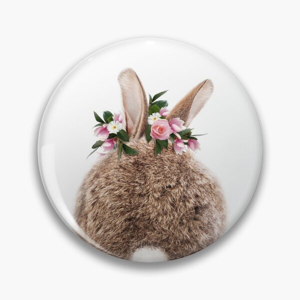 Item preview, Cola de conejo, conejo bebé con corona de flores, impresión del arte de animales bebés de Synplus designed and sold by synplus.