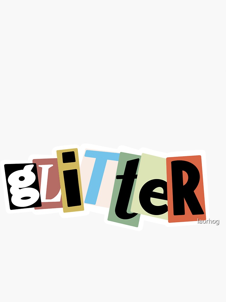 "Glitter by Zac Greer album cover doodle cut out" Sticker by laurhog Redbubble