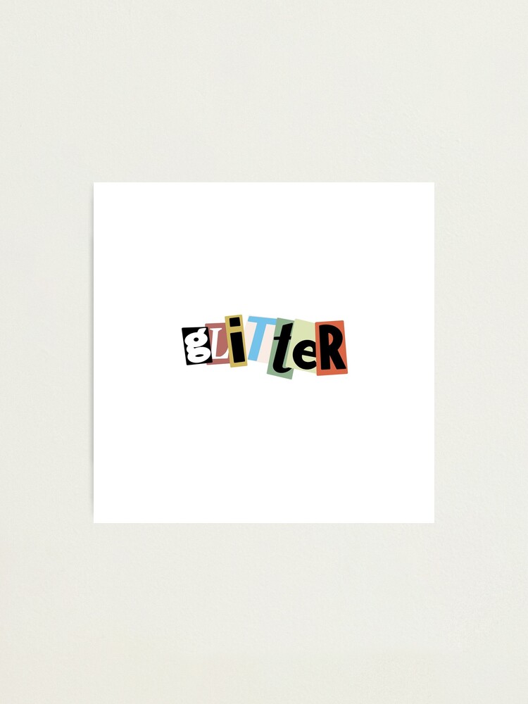 Lámina fotográfica «Glitter by Zac Greer portada del álbum doodle recortado» de laurhog Redbubble