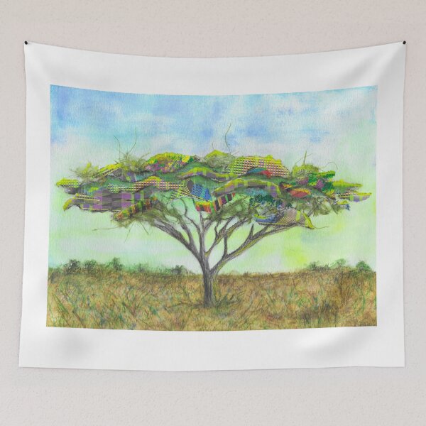 Item preview, African Acasia and Kente Tree designed and sold by AmaRoss.