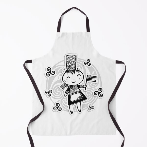 Item preview, Breton girl with flag and celtic triskels designed and sold by 1enchik.