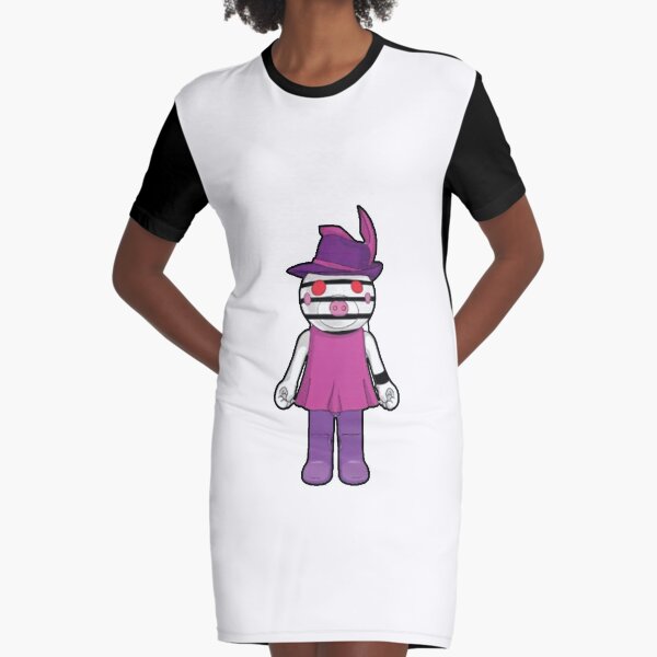 Bunny Cute Piggy Character Skin Graphic T Shirt Dress By Theresthisthing Redbubble - piggy roblox game wallpaper