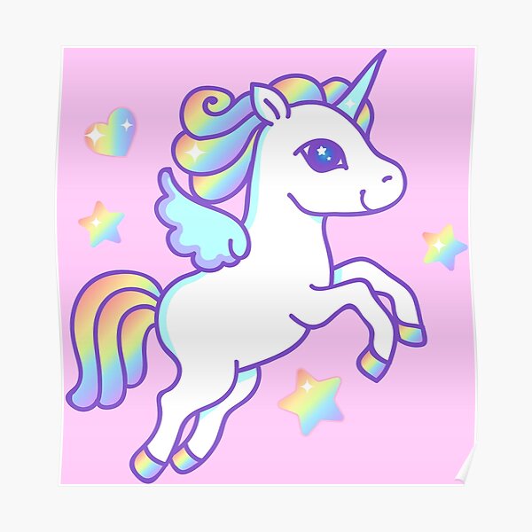 Rainbow magic unicorn with wings\