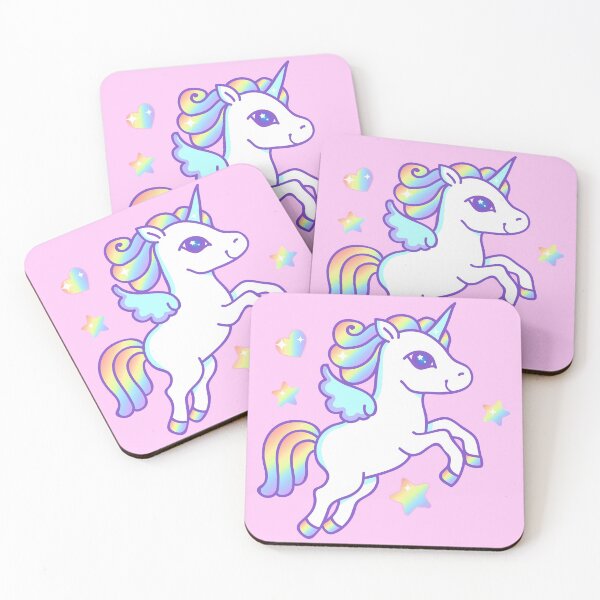 Item preview, Pink Rainbow magic unicorn with wings designed and sold by 1enchik.