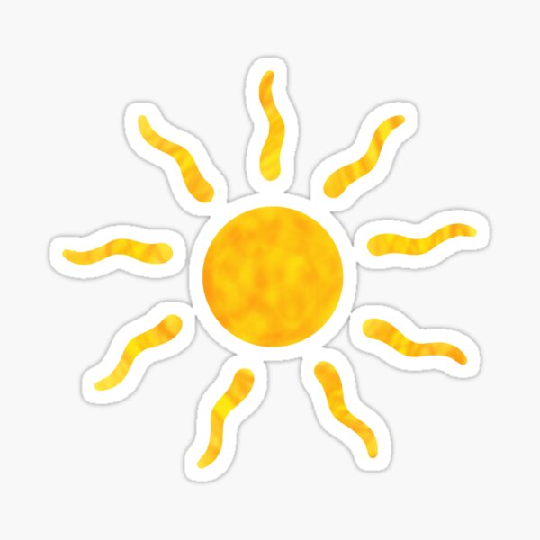 Watercolor Sun Sticker