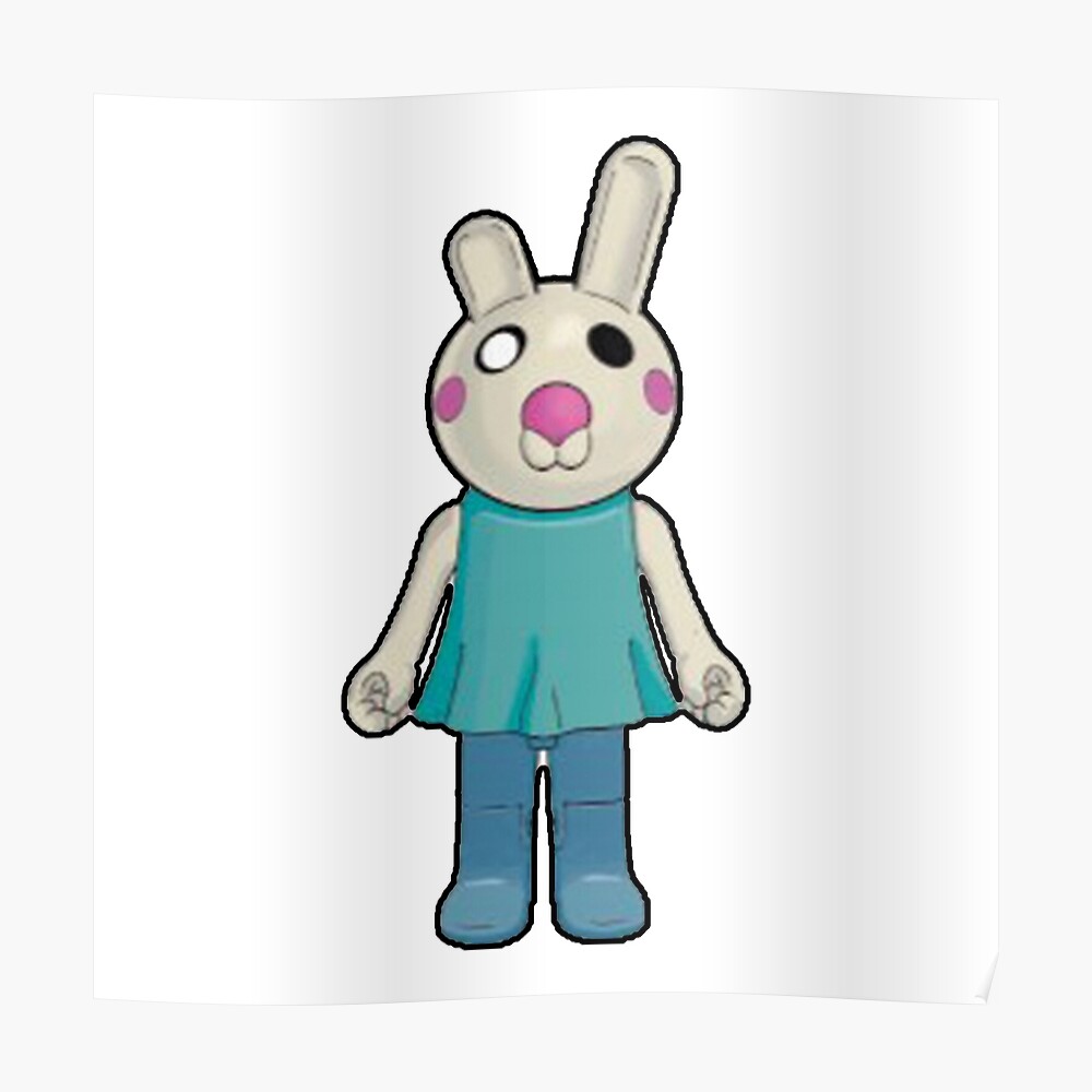 Bunny Piggy Roblox Roblox Game Roblox Characters Sticker By Affwebmm Redbubble - bunny roblox piggy costume