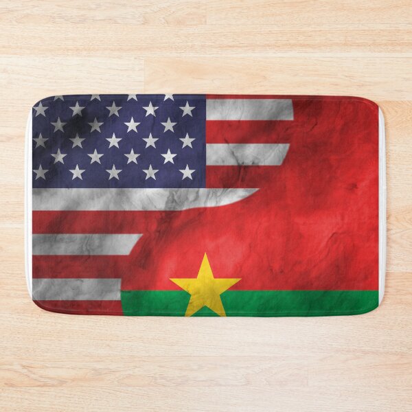 Item preview, USA and Burkina Faso Dual Flag Yin Yang Combination designed and sold by ockshirts.