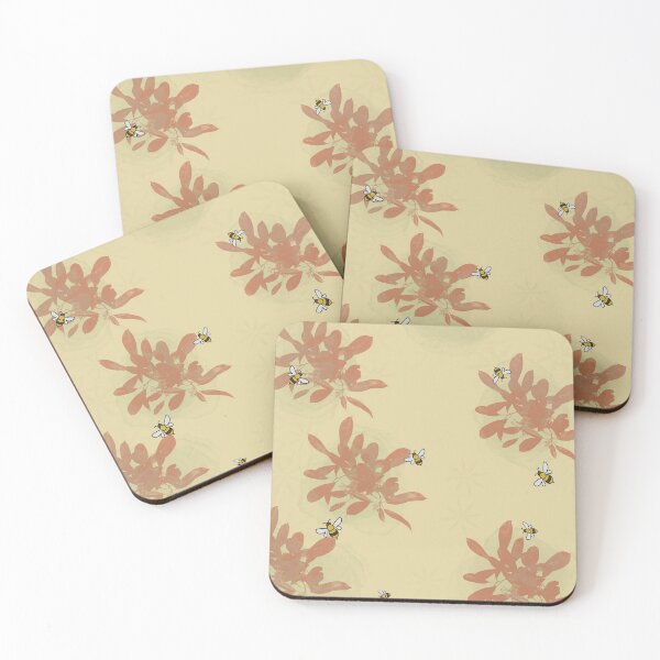 Item preview, Bee print with flowers designed and sold by sahara85.