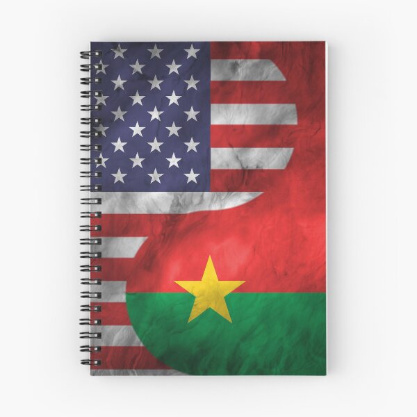 Item preview, USA and Burkina Faso Dual Flag Yin Yang Combination designed and sold by ockshirts.