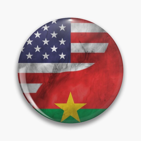 Item preview, USA and Burkina Faso Dual Flag Yin Yang Combination designed and sold by ockshirts.