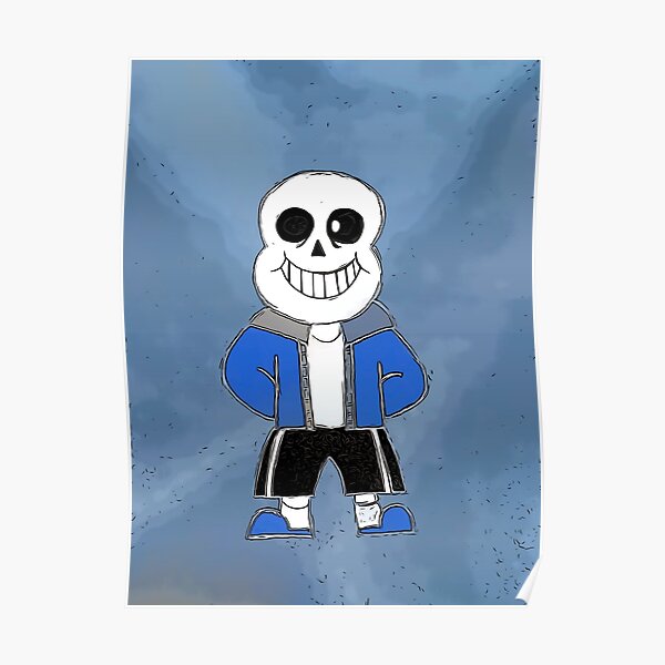 Cartoon Skeleton Posters Redbubble - sans the skeleton head roblox