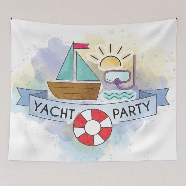 Item preview, Sailing Yacht Club Watercolor  designed and sold by mayankdozdesign.