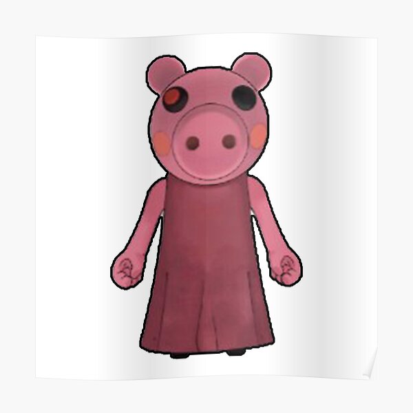 Piggy Roblox Roblox Game Roblox Characters Poster By Affwebmm Redbubble - roblox drawing piggy piggy fan art piggy