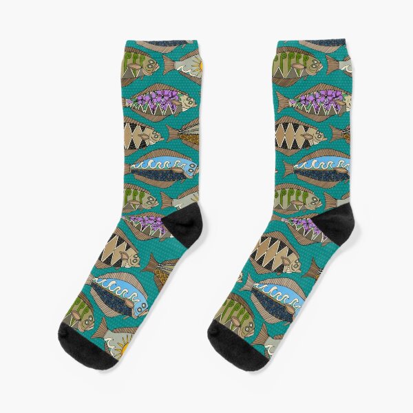 Flounder Socks - Fisherman Gifts - Novelty Socks – Reel Threads