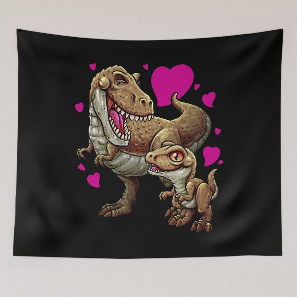 Item preview, Dinosaur Family Cute Parent & Child Drawing designed and sold by Delightfully Cynical.