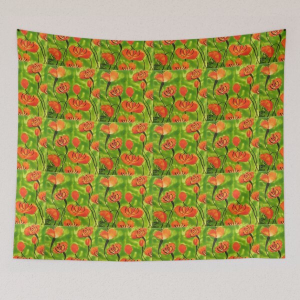 Item preview, Brilliant Orange Poppies designed and sold by lindahineart.