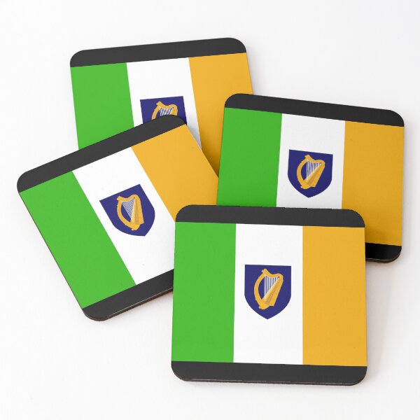 Item preview, Black Republic of Ireland coat of arms flag designed and sold by AidanMDesigns.