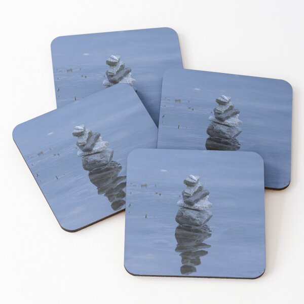 Item preview, Frozen Cairn of Rocks And Reflection on Ice designed and sold by TheCrazyBear.