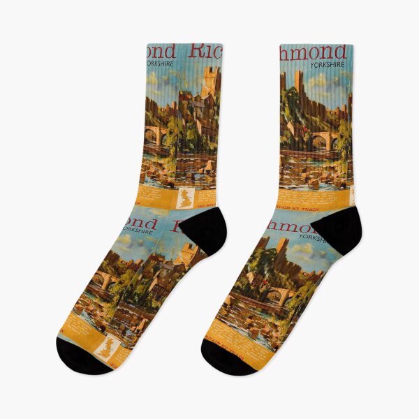 Item preview, Richmond Yorkshire vintage travel poster designed and sold by stickart-marek.