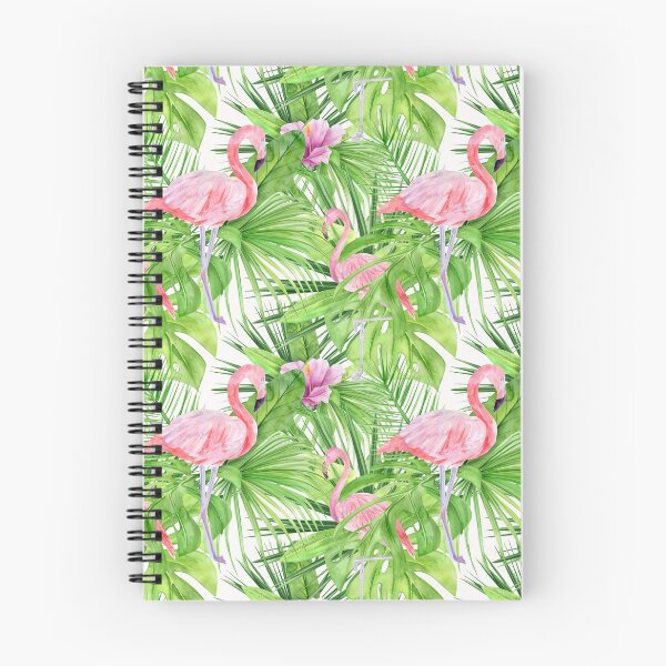 Item preview, Flamingo- Tropical Leaves Palm Tree designed and sold by damelinen.