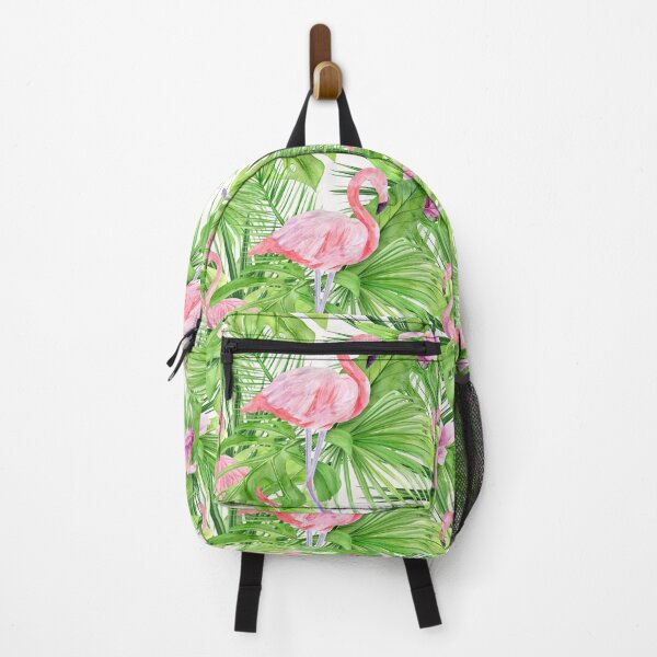 Item preview, Flamingo- Tropical Leaves Palm Tree designed and sold by damelinen.
