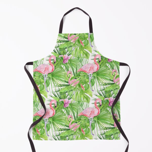 Item preview, Flamingo- Tropical Leaves Palm Tree designed and sold by damelinen.