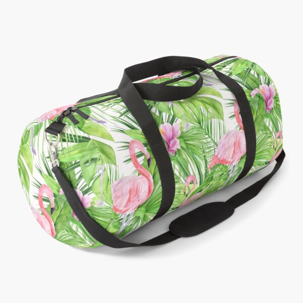 Item preview, Flamingo- Tropical Leaves Palm Tree designed and sold by damelinen.