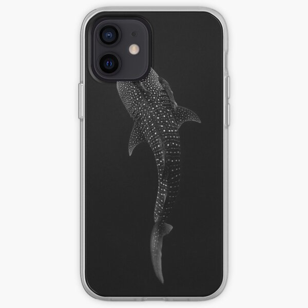 Whale Shark Portrait - Black and White iPhone Soft Case