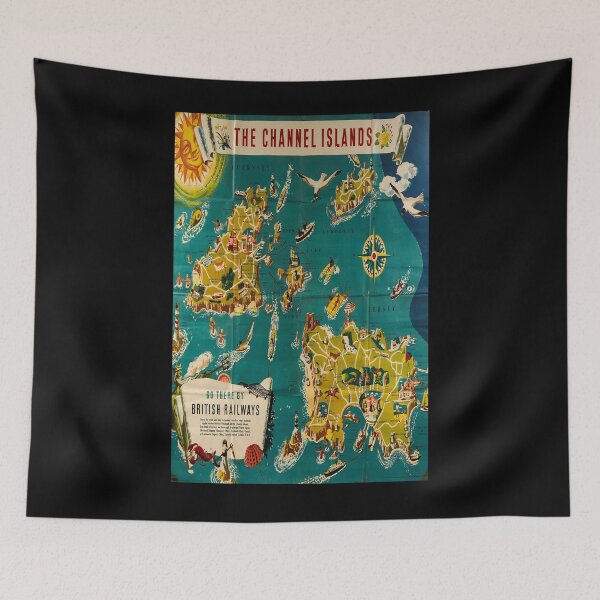 Artikelvorschau, The Channel Islands vintage travel poster entworfen und verkauft von stickart-marek.