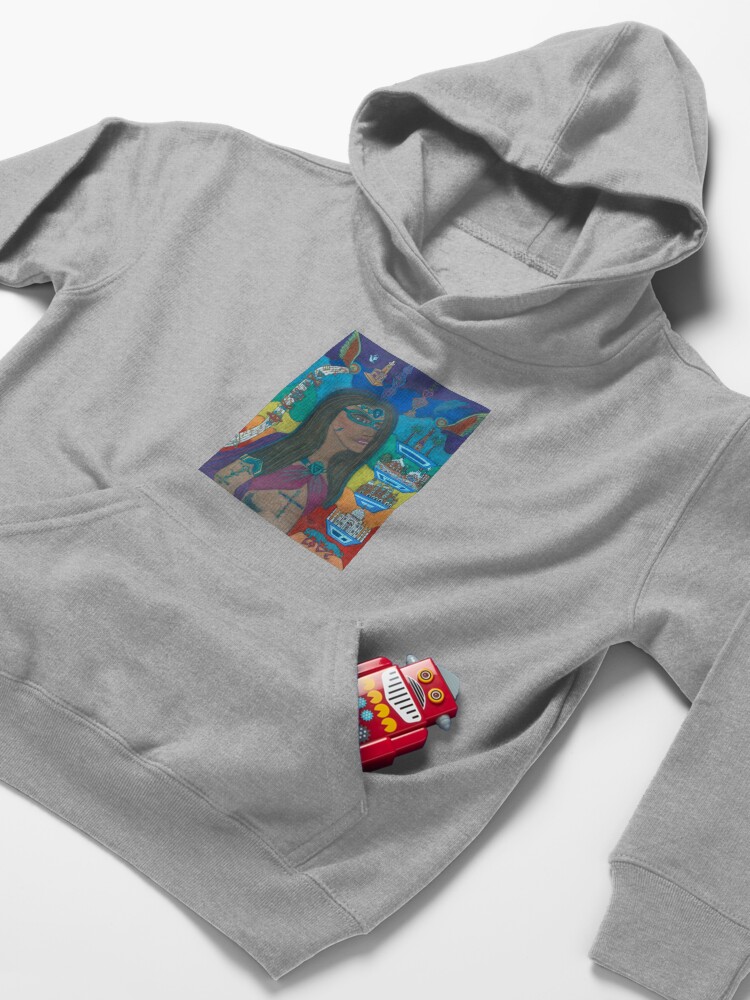 Alternate view of Unmasking Your Soul Kids Pullover Hoodie