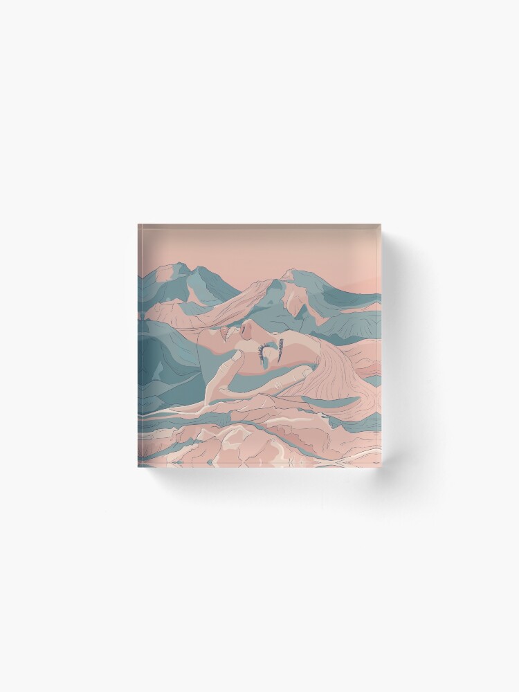 Alternate view of I Saw Her Face In The Mountains Acrylic Block